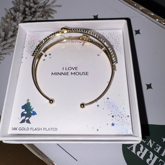 Disney Jewelry - Disney 14K Gold Flash Plated Minnie Mouse Bracelet